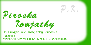 piroska komjathy business card